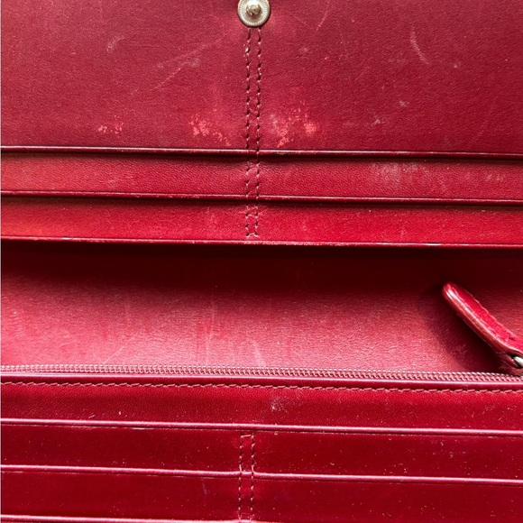 Coach Cherry Red Leather Clutch/Wallet - Picture 12 of 12